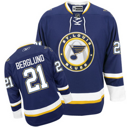 Low Cost St. Louis Blues 21 Patrik Berglund Blue Hockey NHL Jersey